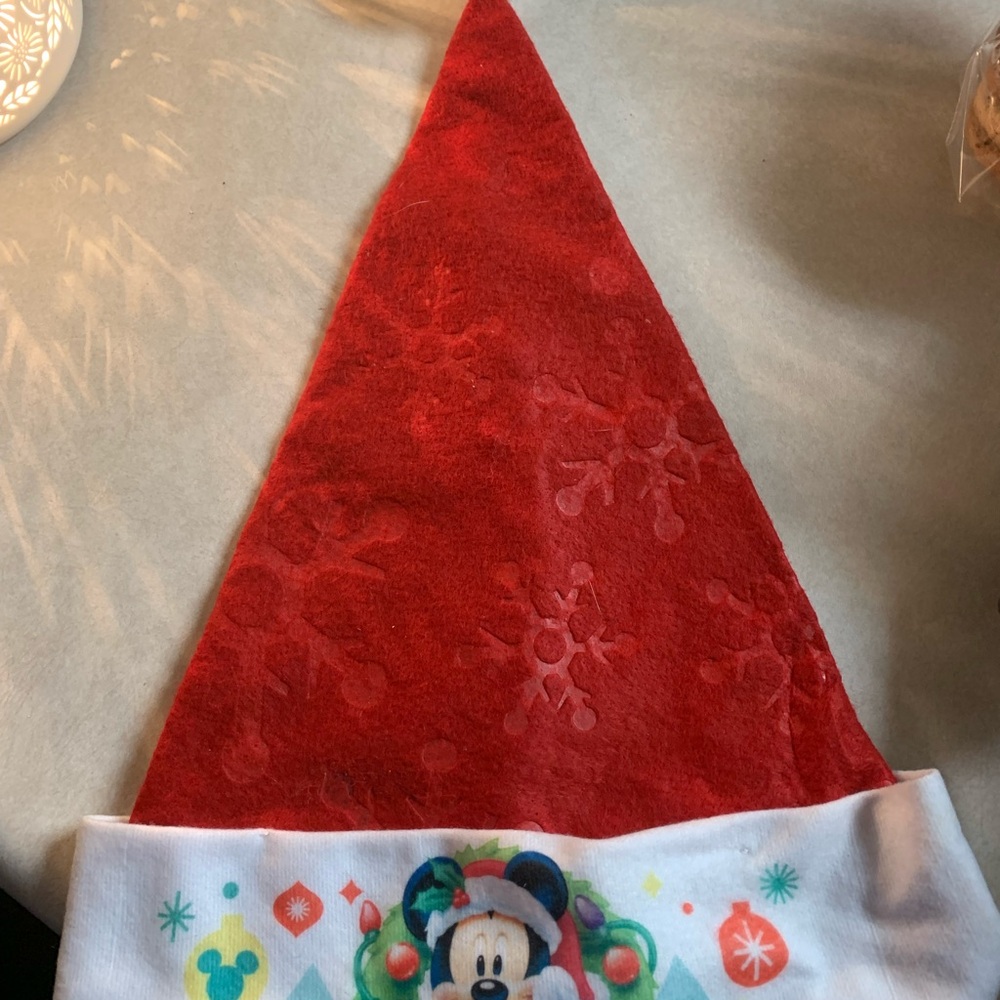 Disney Red and White Mickey Mouse Santa Hat